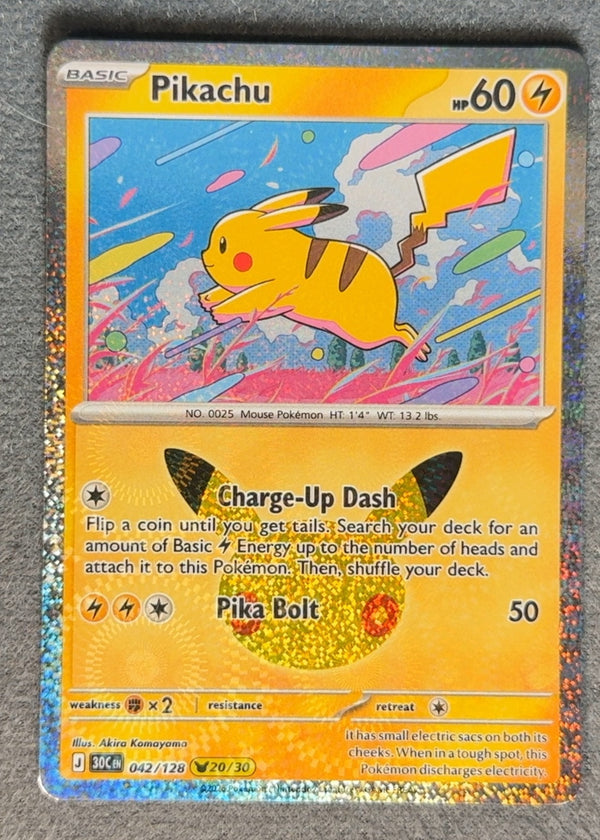 042 Pikachu 30th Celebration Pikachu Rare NM