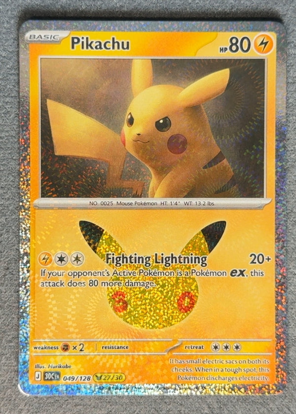 049 Pikachu 30th Celebration Pikachu Rare NM