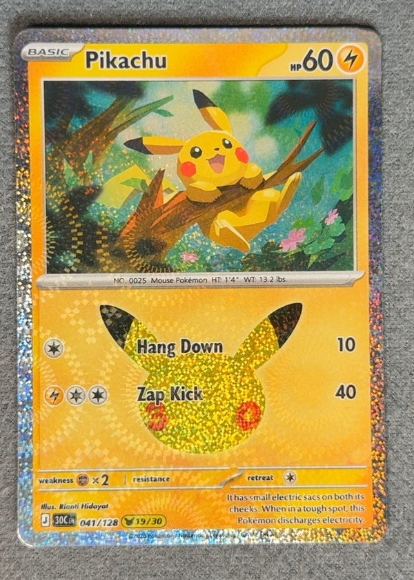 041 Pikachu 30th Celebration Pikachu Rare NM