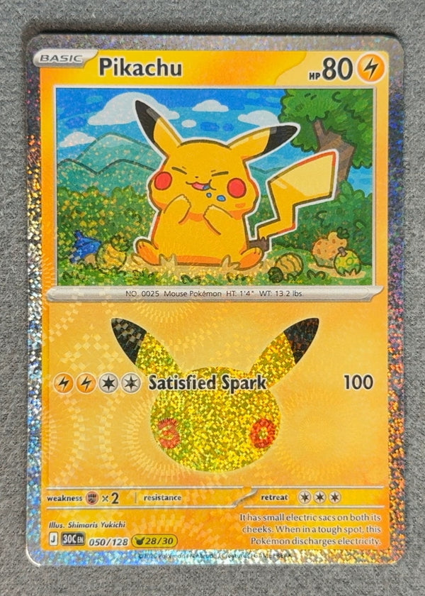 050 Pikachu 30th Celebration Pikachu Rare NM