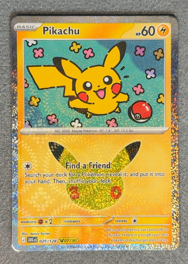 029 Pikachu 30th Celebration Pikachu Rare NM