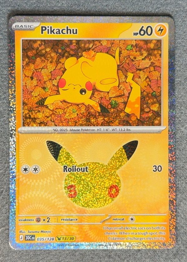 035 Pikachu 30th Celebration Pikachu Rare NM