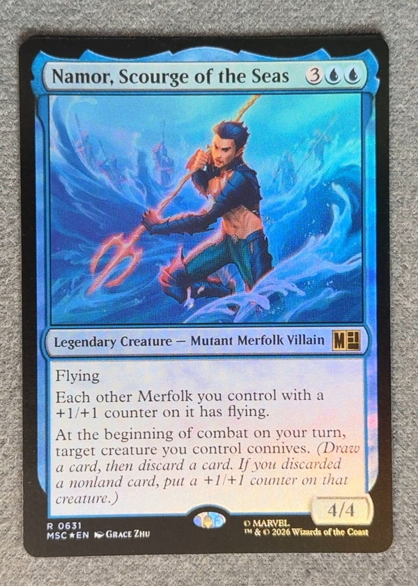 631 Namor, Scourge of the Seas [Foil] Marvel Super Heroes Commander Rare Foil NM