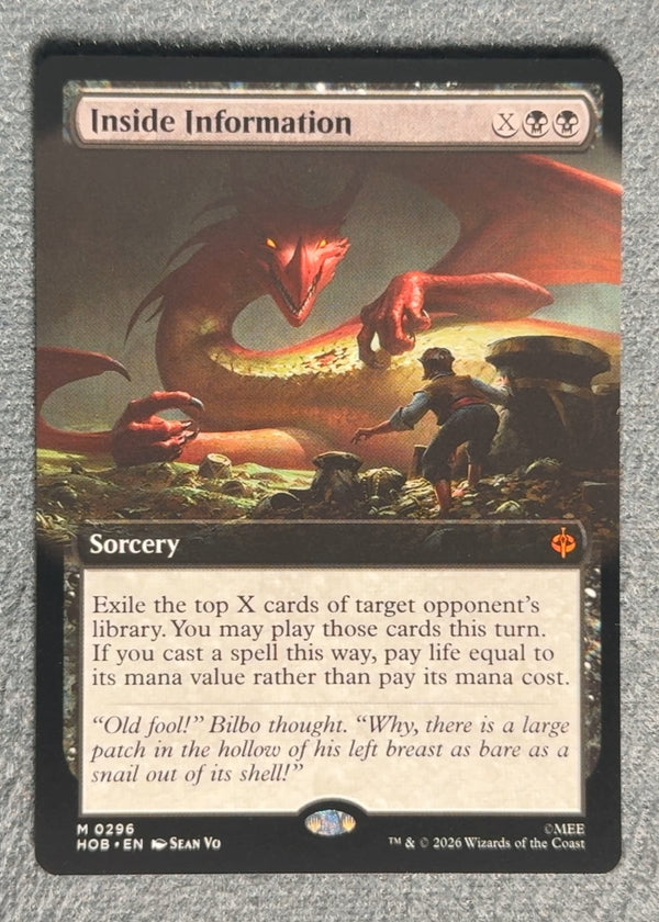 296 Inside Information The Hobbit Mythic Normal NM