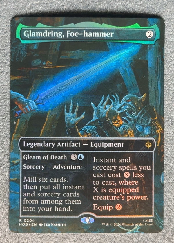 204 Glamdring, Foe-hammer // Gleam of Death [Foil] The Hobbit Rare Foil NM