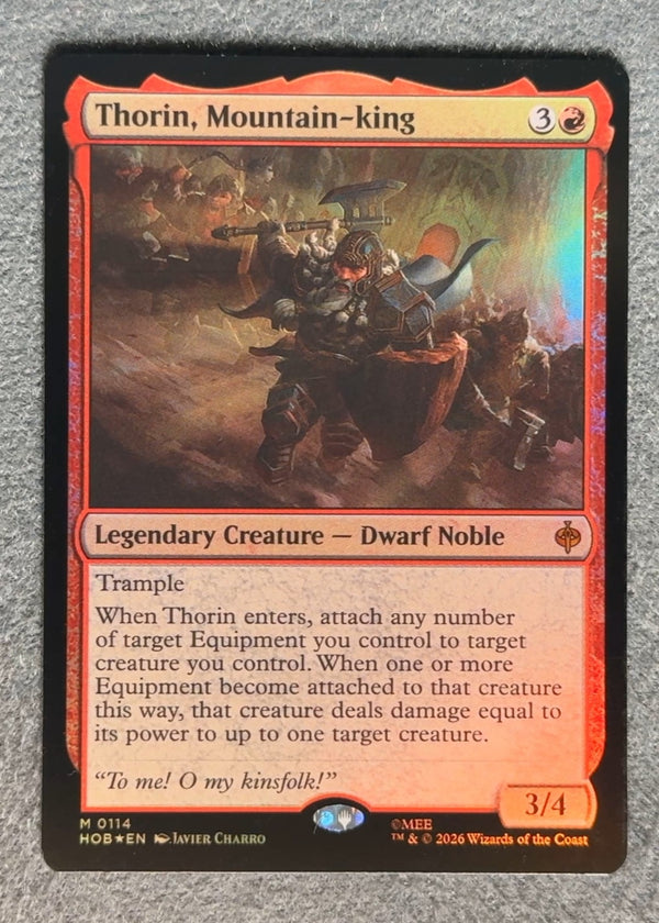 114 Thorin, Mountain-king [Foil] The Hobbit Mythic Foil NM