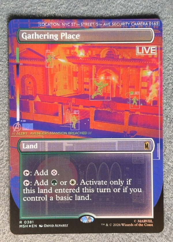 381 Gathering Place [Foil] Marvel Super Heroes Rare Foil NM