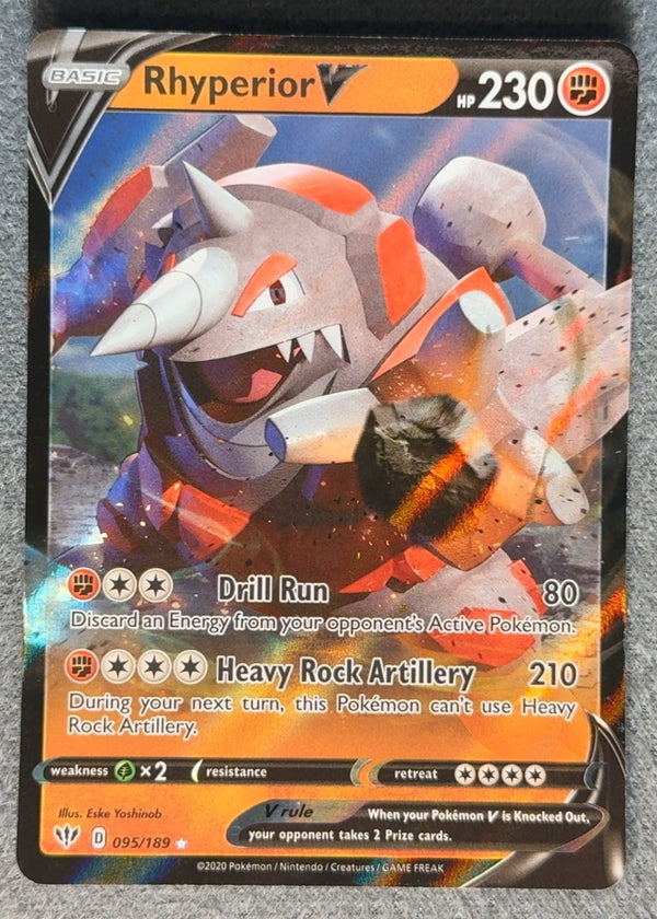095 Rhyperior V Darkness Ablaze Holo Rare V NM