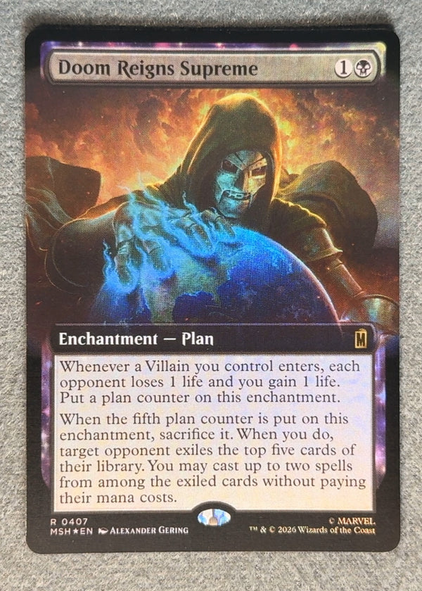 407 Doom Reigns Supreme [Foil] Marvel Super Heroes Rare Foil NM