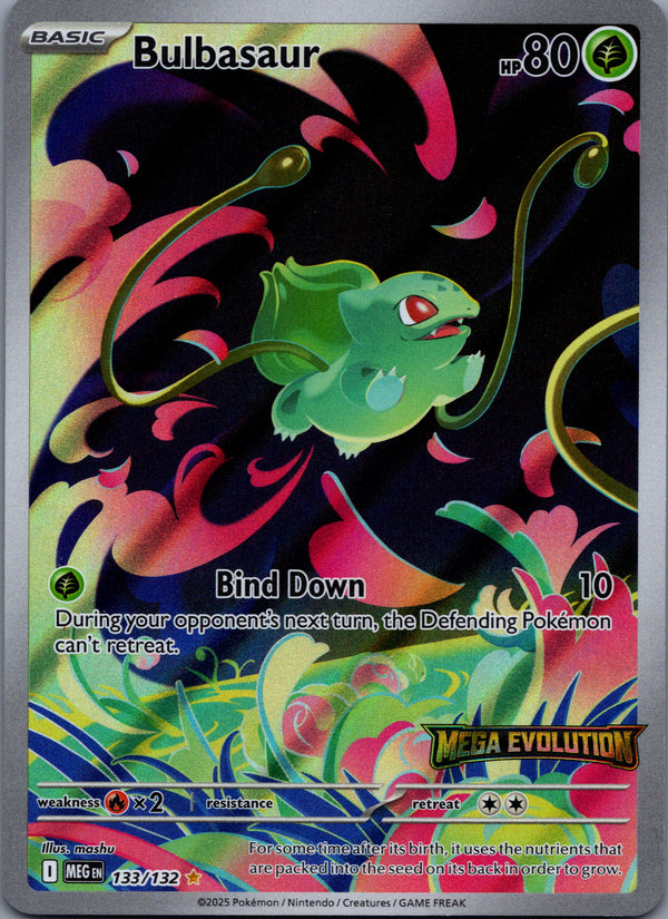 133 Bulbasaur [Stamped] Mega Evolution Illustration Rare NM