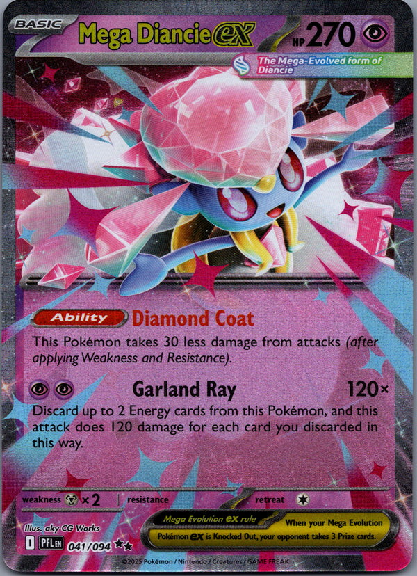 041 Mega Diancie ex Phantasmal Flames Double Rare Near Mint