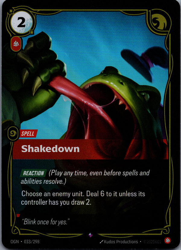 033 Shakedown [Foil] Origins Rare Near Mint