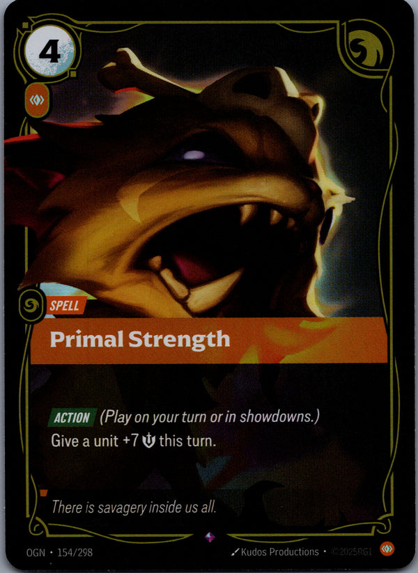 154 Primal Strength [Foil] Origins Rare Near Mint