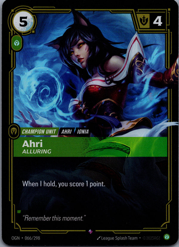 066 Ahri - Alluring [Foil] Origins Rare Near Mint