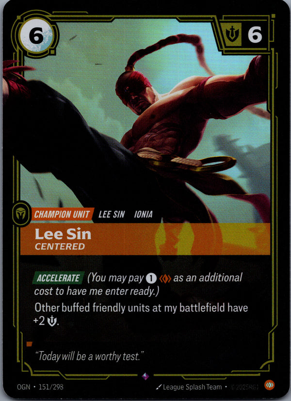 151 Lee Sin - Centered [Foil] Origins Rare Near Mint