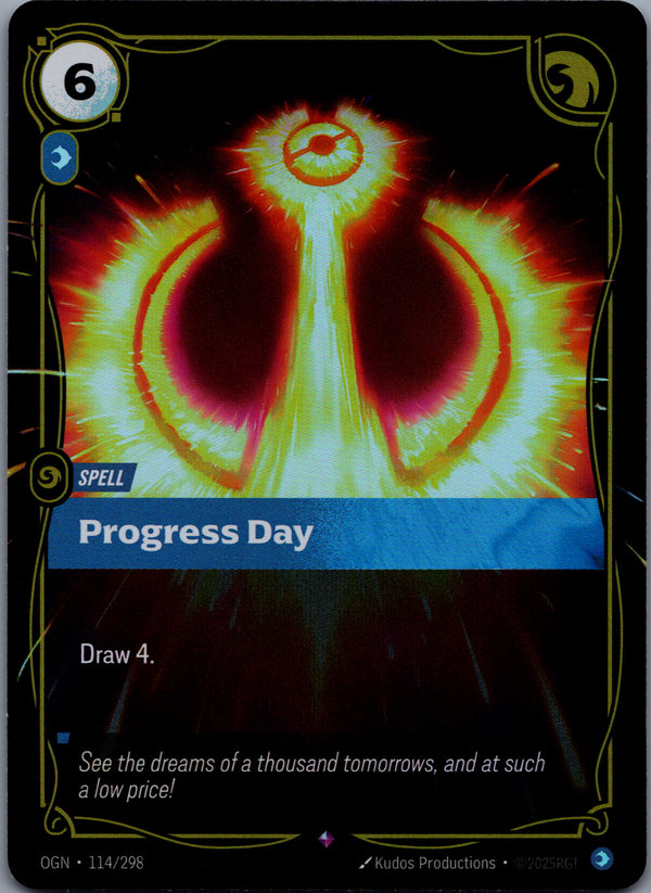 114 Progress Day [Foil] Origins Rare Near Mint