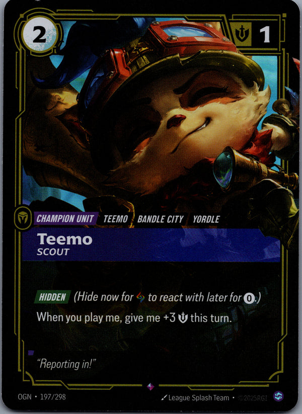 197 Teemo - Scout [Foil] Origins Rare Near Mint