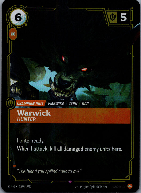 159 Warwick - Hunter [Foil] Origins Rare Near Mint