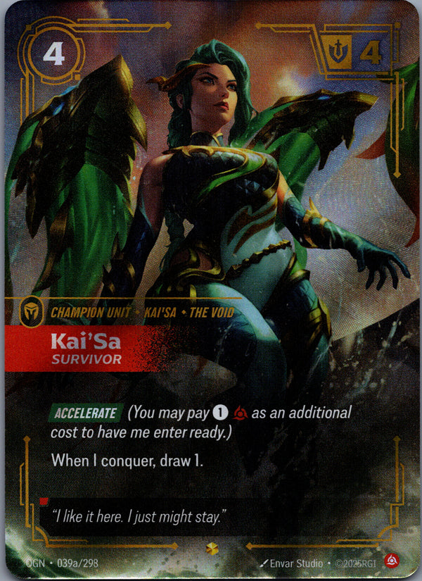 39a Kai'Sa - Survivor [Alternate Art] Origins Showcase Near Mint