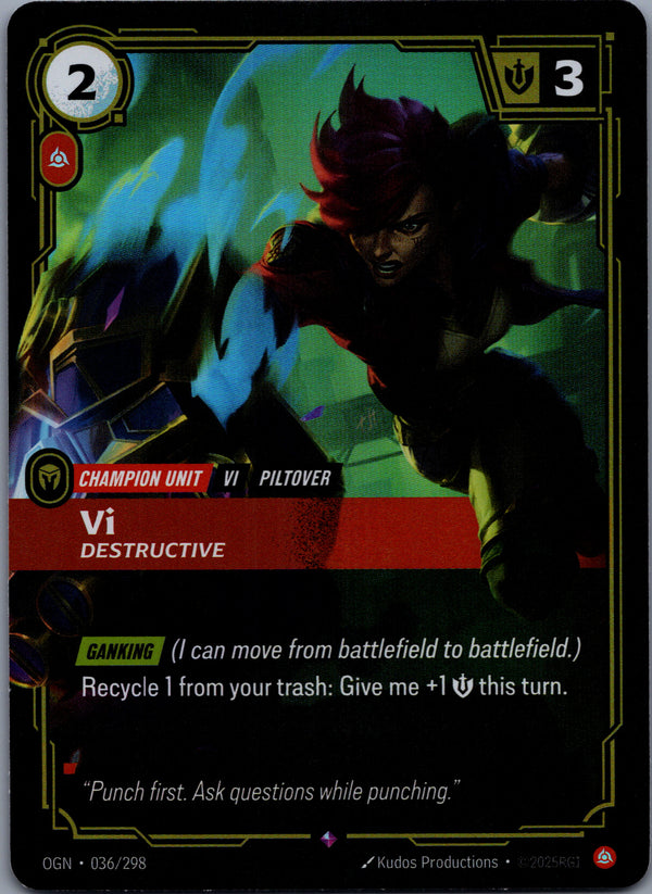 036 Vi - Destructive [Foil] Origins Rare Near Mint