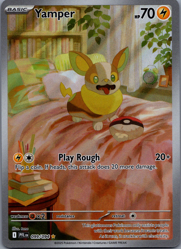099 Yamper Phantasmal Flames Illustration Rare Near Mint