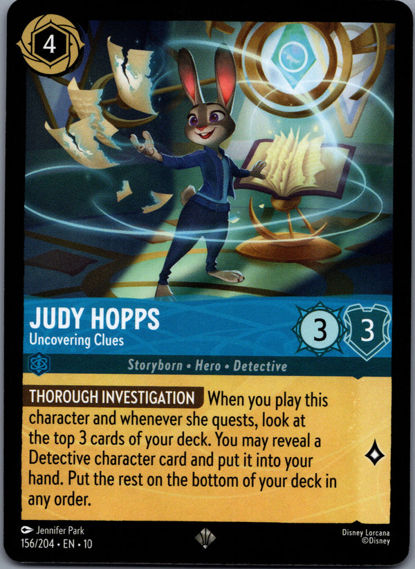 156 Judy Hopps - Uncovering Clues Whispers in the Well Super Rare Near Mint
