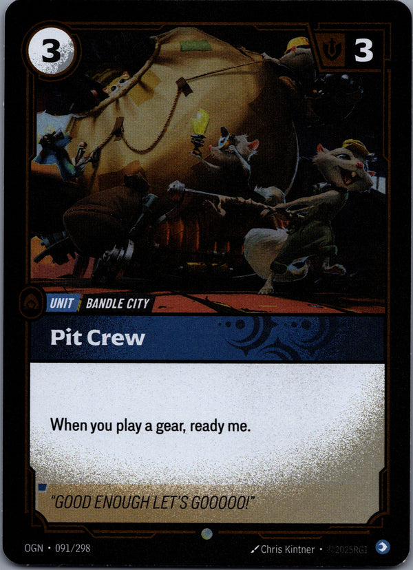 091 Pit Crew [Foil] Origins Common Near Mint