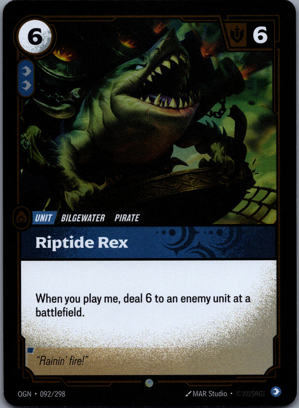 092 Riptide Rex [Foil] Origins Common Near Mint