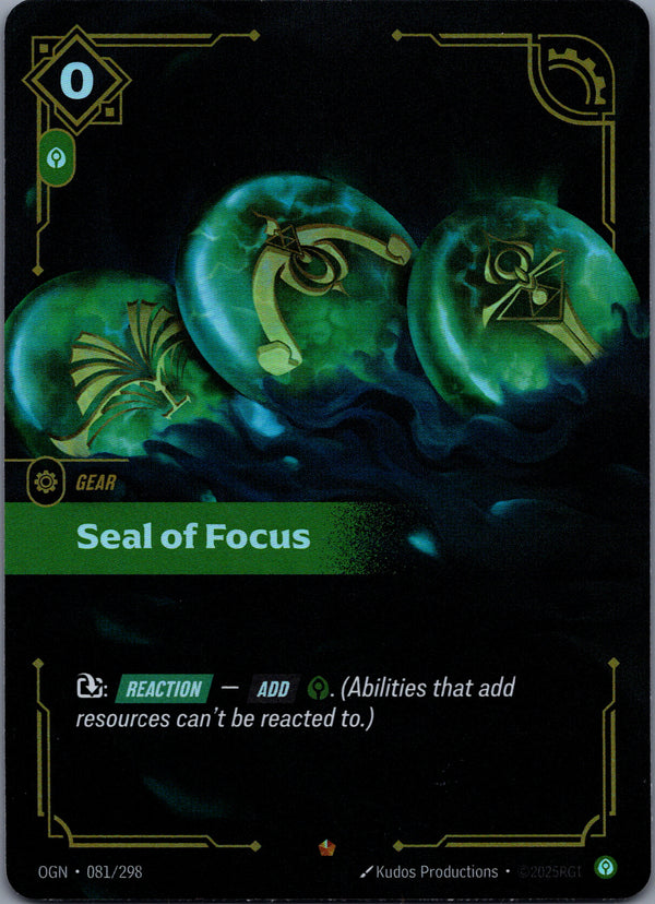 081 Seal of Focus Origins Epic Near Mint