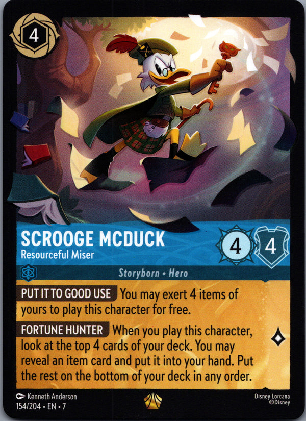 154 Scrooge McDuck - Resourceful Miser Archazia's Island Legendary Near Mint