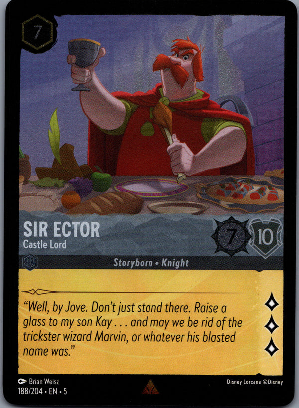 188 Sir Ector - Castle Lord [Foil] Shimmering Skies Rare Near Mint
