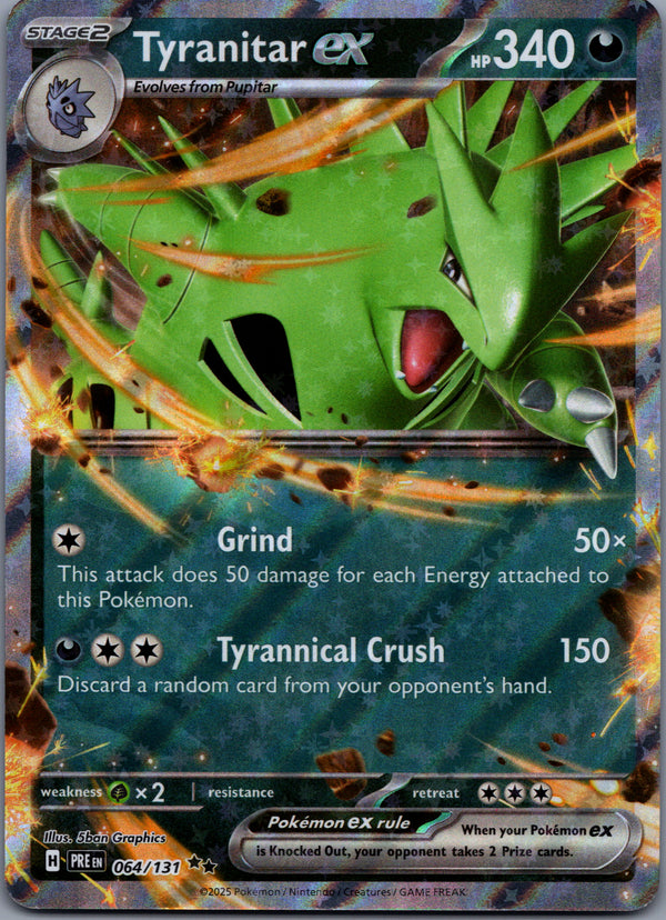 064 Tyranitar ex Prismatic Evolutions Double Rare Near Mint