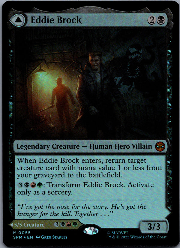 055 Eddie Brock [Foil] Marvel's Spider-Man Mythic Foil Near Mint