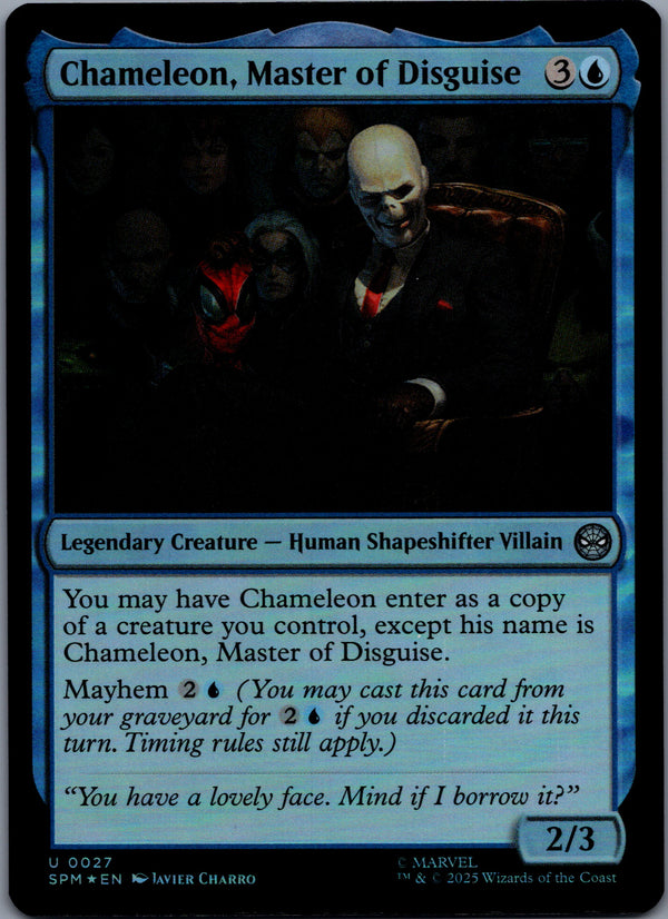 027 Chameleon, Master of Disguise [Foil] Marvel's Spider-Man Uncommon Foil Near Mint
