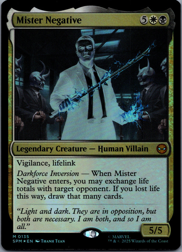135 Mister Negative [Foil] Marvel's Spider-Man Mythic Foil Near Mint