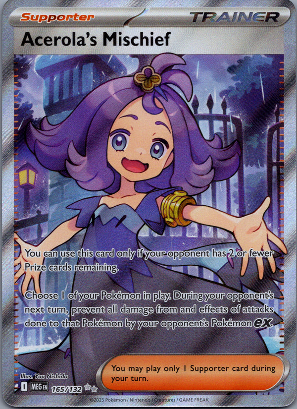 165 Acerola's Mischief Mega Evolution Ultra Rare Near Mint