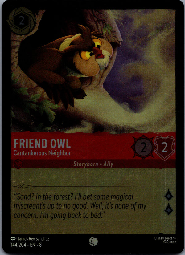 144 Friend Owl - Cantankerous Neighbor [Foil] Reign of Jafar Common Near Mint