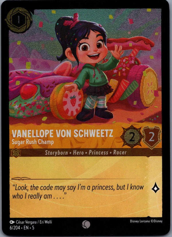 006 Vanellope von Schweetz - Sugar Rush Champ [Foil] Shimmering Skies Common Near Mint