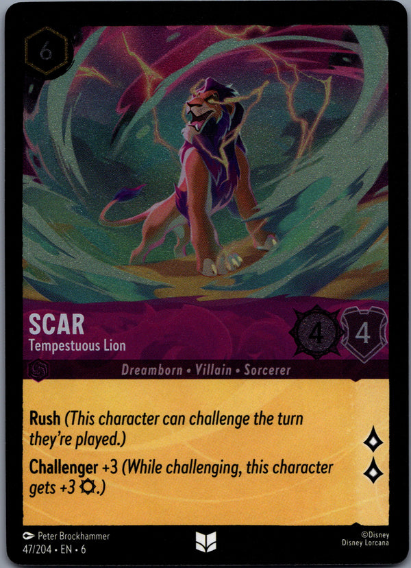 047 Scar - Tempestuous Lion [Foil] Azurite Sea Uncommon Near Mint