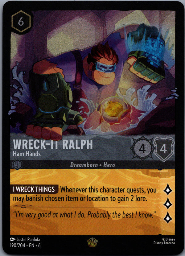 190 Wreck-It Ralph - Ham Hands [Foil] Azurite Sea Legendary Near Mint