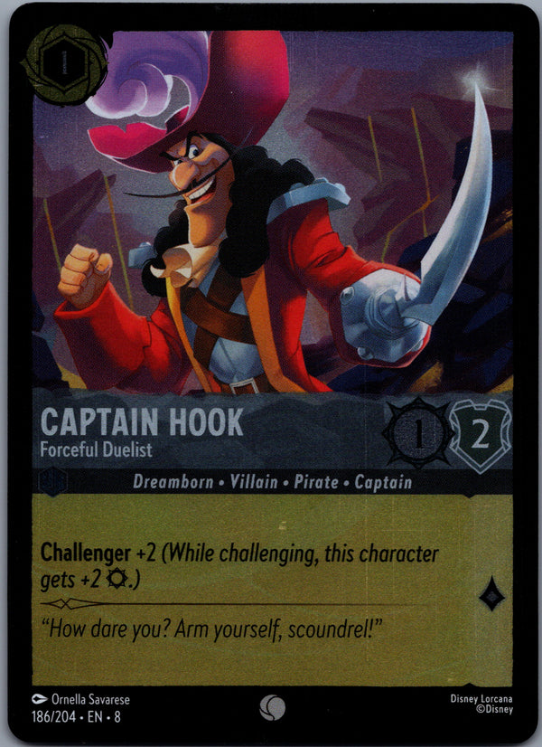 186 Captain Hook - Forceful Duelist [Foil] Reign of Jafar Common Near Mint