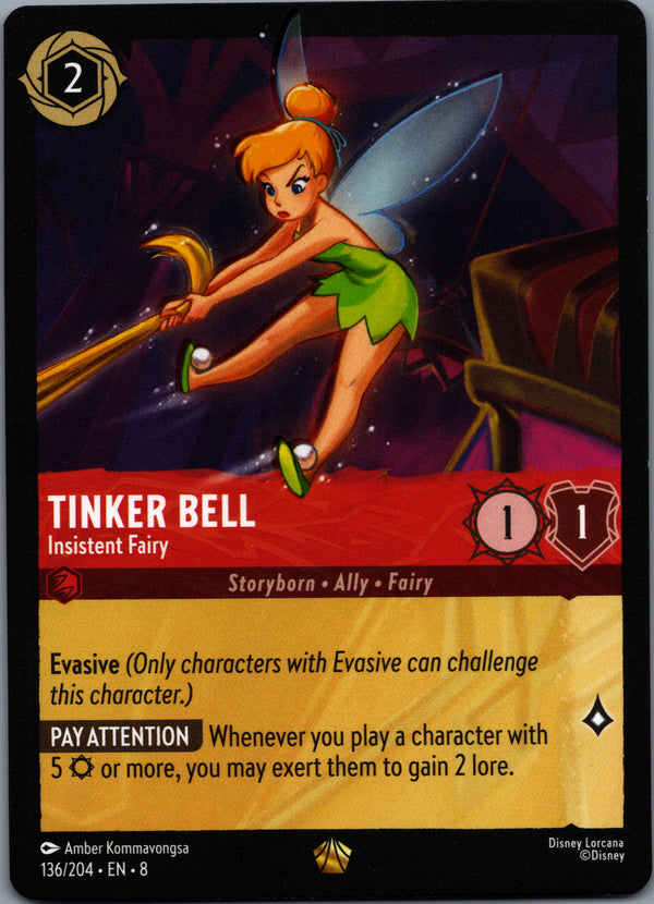 136 Tinkerbell - Insistent Fairy Reign of Jafar Legendary Near Mint