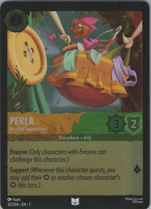 032 Perla - Nimble Seamstress [Foil] Archazia's Island Uncommon Near Mint