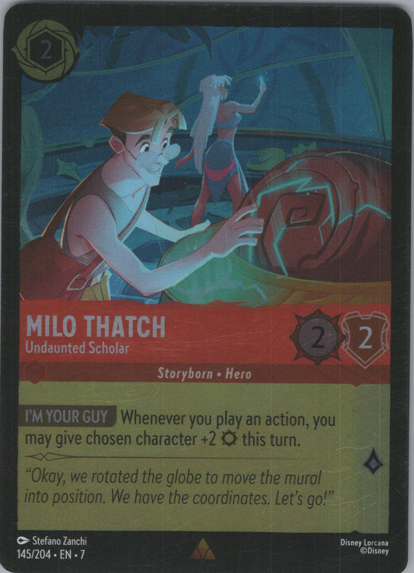 145 Milo Thatch - Undaunted Scholar [Foil] Archazia's Island Rare Near Mint