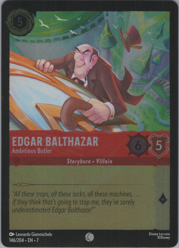 146 Edgar Balthazar - Ambitious Butler [Foil] Archazia's Island Common Near Mint