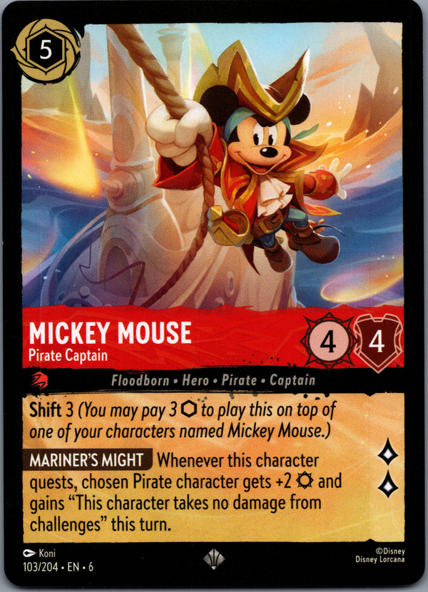103 Mickey Mouse - Pirate Captain Azurite Sea Super Rare NM