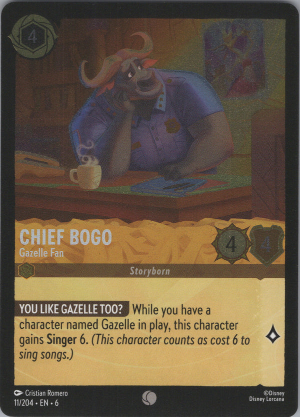 011 Chief Bogo - Gazelle Fan [Foil] Azurite Sea Common Near Mint