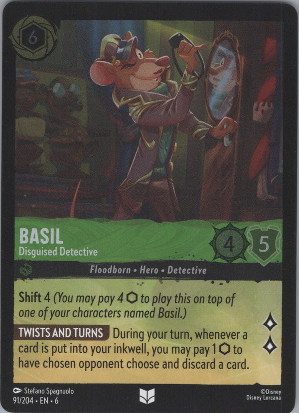 091 Basil - Disguised Detective [Foil] Azurite Sea Uncommon Near Mint