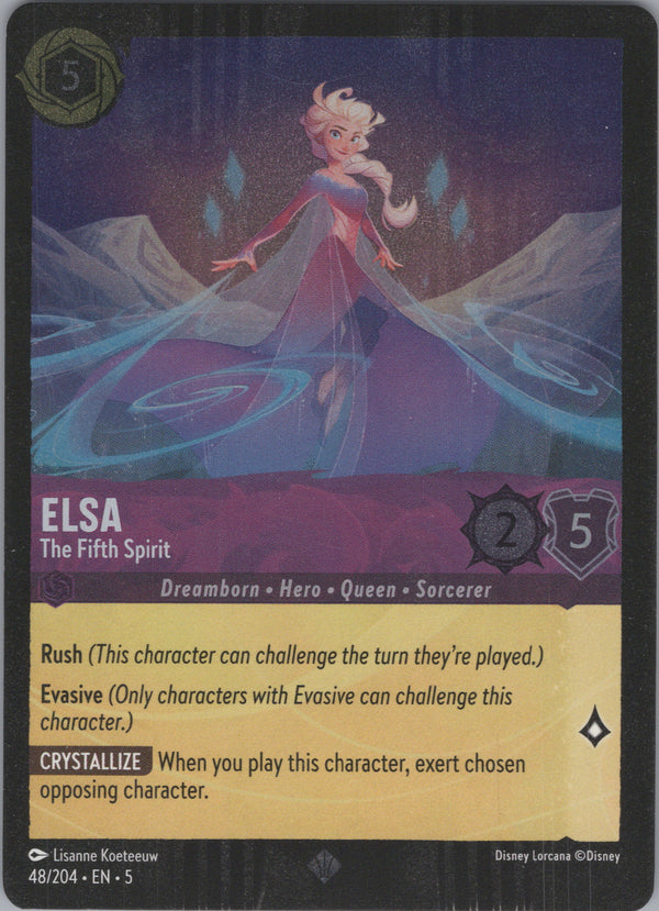 048 Elsa - The Fifth Spirit [Foil] Shimmering Skies Rare Near Mint