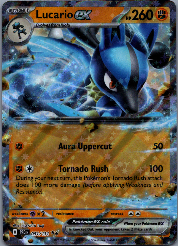 051 Lucario ex Prismatic Evolutions Double Rare Near Mint